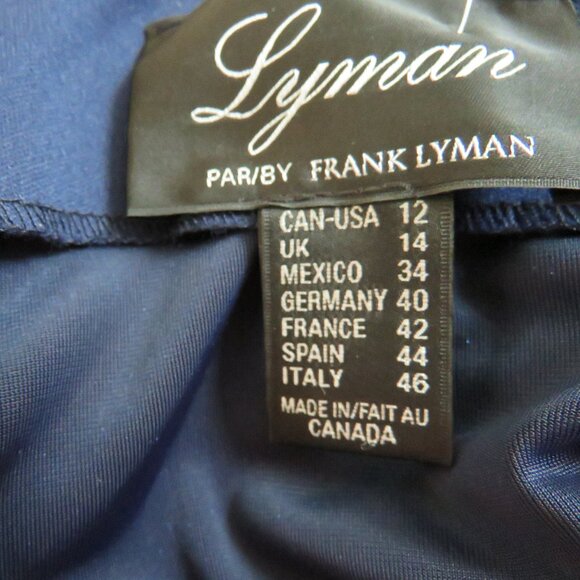 FRANK LYMAN Navy Blue Velvet Morticia Addams Bell Sleeve Dark Whimsigoth Dress - Picture 10 of 10